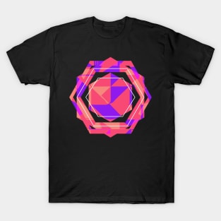 Geometric pink girl art T-Shirt